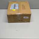 IBUYKE Faux Leather Round Footrest Stool, Makeup Vanity Stool Side Table, PU Dressing Table Seat, Pouf Couch Stool, Golden Steel Legs, White LG-31W