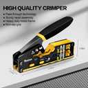 RJ45 Crimp Tool Pass Through Crimper RJ45 Crimping Tool Stripper Cutter Crimper for 8P RJ45 Cat5 Cat5e Cat6 6P RJ11/12 Telephone Connectors Network Enthernet Crimper kit (1)