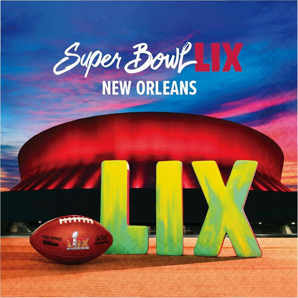 Trendware NFL Super Bowl LIX Paper Napkins, 48 Count