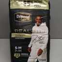 Depend Real Fit Adult Diapers, Incontinence Underwear for Men, Disposable, Maximum Absorbency, Small/Medium, Grey, 22 Count