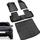 Vanseno Car Floor mats and Cargo Liners Set Black Compatible for 2014-2023 Jeep Cherokee 2Row Floor Mat & Trunk Mats All Weather Rubber Mats Liner (Not Fit Grand Cherokee&No Latittude)