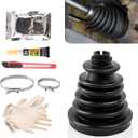 Upgrade CVS18 Universal CV Axle Boot Repair Kit, 5.04 Inch (128mm) Height, Fits Shaft Size 22mm-28mm, Silicone Rubber, Waterproof Dustproof Protection for Cars, Trucks, SUVs