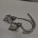 KAMANINA Decorative Curtain Drapery Holdbacks Twisted Cage Finials, Antique Silver(1 Pair/2 Pack), Small