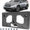 Front License Plate Frame Tag Holder Mounting Bracket Fits for Honda CR-V 2017 2018 2019 Textured Black Replace HO1068124 71145TLAA00