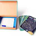 2B Toys Maze Cards for Kids Ages 3-8 - 32 Story-Themed Mazes, Reusable Screen Free Travel Activity with Marker, Educational Puzzle Game for Boys & Girls
