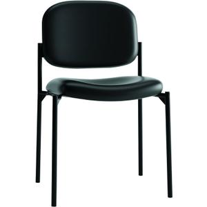 HON Scatter Guest Chair, Comfortable Waiting Room Chairs, Leather Chair, Lobby Chairs, Armless, Black