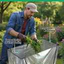 Jayhalo Trash Bag Holder, Outdoor Metal Leaf Bag Holder Stand 30-45 Gal, Portable Garbage Bag Holder Frame for Garden Camping Portable Trash Can, Leaf Bag Holds Disposable Bags, Freestanding Design