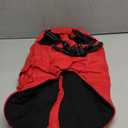 Dog Winter Coat with Harness Built-in | Waterproof Dog Jacket with Zipper & Fleece Lining | Reflective Cold Weather Coat XL(Red)