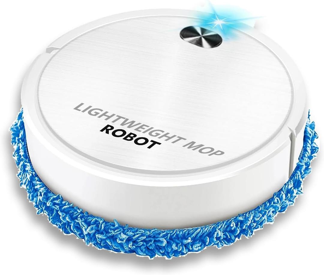 Robot Mop,New Ultra-Quiet ModelDual-Use for Wet and Dry,Intelligent Auto-Obstacle AvoidanceUltra-Thin and LightweightIdeal for Hardwood Floors and Tile CleaningWhite-4