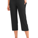 G Gradual Capri Pants for Women High Waist Workout Yoga Pants with Pockets Tummy Control Leggings Crop Straight, Size 2XL
