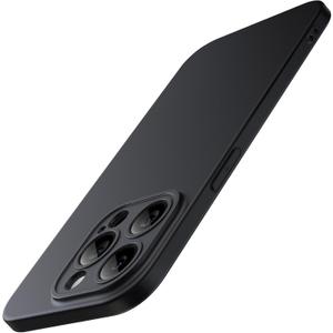 JETech Slim Case for iPhone 15 Pro 6.1-Inch with Camera Lens Full Cover Protection, Ultra-Thin Lightweight Matte Finish Minimalist Protective Phone Cover (Black Titanium)