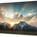 KLVOS Yellowstone National Park Canvas Wall Art Sunrise Moment Famous American Landscape Artwork Large Motivational Living Room Dinning Room Home Wall Decoration Framed and Ready to Hang 24"x48"