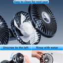 Dual Head Car Cooling Fan for Back Seat, Usb Powered 3 Speeds 12V Rotatable Car Seat Headrest Fan for Kids Baby Dog Rear Facing, Car Accessories Cooler That Blow Cold Air for Sedan Suv Rv Truck