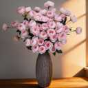 8 Pack Artificial Peonies for Vase, 31 Inch Long Stem Fake Peony