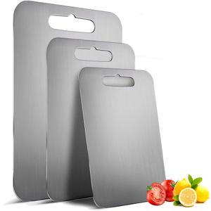Katuchef Cutting Board - Katuchef Titanium Cutting Board, 100% Pure Titanium Cutting Boards for Kitchen (L (18 x 12 in))