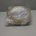 Tomeurperf 10Pcs Clear Charger Plates Bulk Wedding - 13" Premium Clear Plastic Chargers with Gold Beaded Rim，Decorative Dinner Charger Plates for Events & Parties