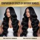 WEQUEEN Body Wave Bundles Human Hair 16A Brazilian Virgin Hair Bundles, Silky and Soft, 18 20 22 Inch Thick Weave Natural Black