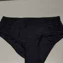 Women's Two Piece Tankini Swimsuits One Shoulder Tummy Control Keyhole Bathing Suits Swim Top with Bottom Modest Swimwear (Large, Black)