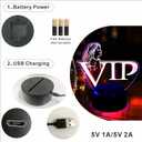 LED Lights Table Sign with Writing Pen - Battery Powered Party Supplies, Color Changing Wedding Decorations Table Lights for Restaurant Bar Event (BLACK, Girl)