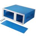 Zulkit Junction Box Blue Metal Project Box DIY Electric Enclosure Case Preventive Case Electrical Box 12.2 x 11.2 x 4.5 inch