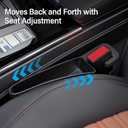 2 x 7F Short Car Organizers and Storage, Car Seat Gap Filler, Organiser Between Seat and Centre Console, Universal Car accessories, Fit SUV Truck Storage, Set of 2 - Black