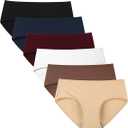 INNERSY Womens Underwear Cotton Hipster Panties Regular & Plus Size 6-Pack (Medium)