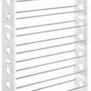 Whitmor Floor 50 Pair Shoe Tower 10 Tier White