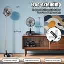 Portable Table Fan, Rechargeable Personal Fan with 48-Hour Battery, 3 Speeds, 120 Oscillation, USB-C Charging, Compact & Lightweight for Home, Office, Travel, and Outdoor Use (Black)