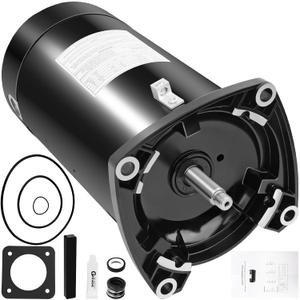 USQ1102 Pool Pump Motor 1HP, Fit for AO Smith 1 HP Capacitor Start Single Speed, 3450 RPM, 48Y Frame, 230V, 7.6/15.3A Amps, Swimming Pool Motor ASQ125