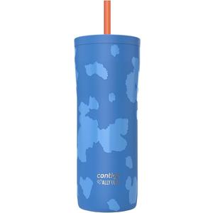 Contigo x Ally Love Streeterville Stainless Steel Tumbler with Straw, Easy Clean Lid, Leak Proof, BPA Free, 24oz, Stellar Jay
