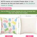 RABUSOFA Easter Pillow Covers 20x20 inch Set of 2 Easter Decoration Colorful Rabbit Throw Pillows for Bedroom Sofa Holiday Festivals Home Decor (Multicolor)