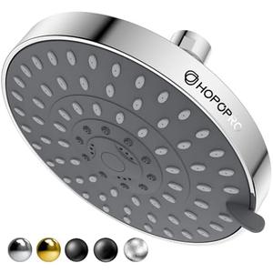 HOPOPRO 5-Mode High Pressure Shower Head - The Washington Post, NBC News, Today TV Show Recommended - High Flow Fixed Showerheads (6 Inch Chrome)