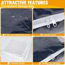 Kikerike Plastic Storage Bags with Easy-Glide Zipper, Pack of 6, Durable Clear Vinyl Zippered Storage Bags for Clothes Sweaters Comforters Blankets Sheets Bedding (25 x 21 x 11 Inch, White)