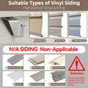 2 x Goabroa Vinyl Siding Hooks, 10 Pack Heavy Duty Siding Hooks for Hanging Outdoor, No-Hole Needed Stainless Steel Clips for Hanging Welcome Signs on Patio