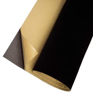 Self Adhesive Felt Fabric, Soft Velvet Drawer Liner, DIY Velvet Fabric for Art & Crafts, Jewelry Box Felt Liner, Solid Color Felt Wallpaper(17.7" x 78.7", Black) (17.7"W x 78.7"L)