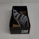 SM New York NWB Ina Denim Block Heel Sandals Open Toe Slip-On Neutral Shoes 10