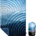 Camping Blanket,Lightweight Down Alternative Puffy Blanket Packable Outdoor Blanket for Camping,Traveling, Stadium, Hiking, Picnics (52x75", Blue Sunglow)