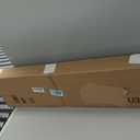 LazBlinds No Tools No Drill Cordless Zebra Blinds for Windows, Dual Layer Light Control for Day and Night, Light Filtering Privacy Roller Blinds and Shades for Home, 29" W x 48" H, White