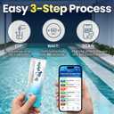10-in-1 Pool & Spa Water Test Kit with App, Hot Tub, Saltwater, Chlorine, Alkalinity, Hardness, pH, Nitrate, Sulfate, Digital Water Quality Testing Strips (DXPOOL-R10-S10)