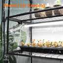 Bstrip Indoor Greenhouse with Grow Light, Mini Green House with 4 Pack 20W Full Spectrum Plant Lights with Timer, Plant Shelf with Tent for Indoor Plant, Seed Starting, Seed Tray, 27.2"x19.9"x61.8", 4-Tier