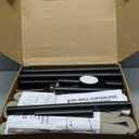 AJAZZ Room Divider Curtain (2 Panels, Beige, W100 x L96 in)+ Curtain Rods No Drilling Adjustable Tension (H) 43-120(W) 35-200 in, Heavy Duty Wall Divider for Apartment/Dorm