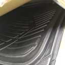 Amazon Basics 3-Piece All-Weather Heavy Duty, Full Set Rubber Floor Mats for Universal Fit in Cars, SUVs, and Trucks, Black, Trim to Customize