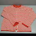 AELSON Womens Cardigan Sweaters Striped Long Sleeve Open Front Button Down Lightweight Knit Fall Fashion Outfits (X-Large, Red)