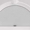 Myshade Arch Window Shades Half Circle Blackout Cellular Shades Cordless No Drill Blinds for Windows Half Moon Honeycomb Fabric No Tools Room Darkening Shades Easy Install (White 24" X 48")