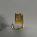 BESy Brass Clothes Hook Single Towel Hook for Bathroom Kitchen Garage Square Style Robe Hooks Coat and Hat Hook, Wall Mounted with Screws, Brushed Gold (1 Pack)