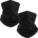 TICONN Neck Gaiter Face Cover Scarf, Breathable Sun & Wind-proof for Skiing Fishing Hiking Cycling (Black)