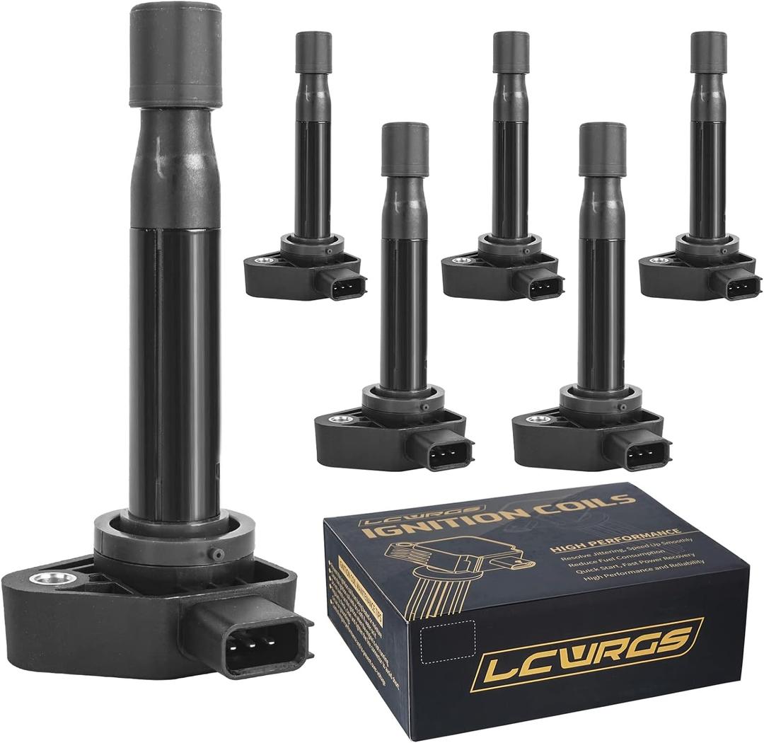 Set of 6 Ignition Coil Pack for 3.2 3.5 3.0 V6 2000 2001 2002 2003 2004 2005 2006 2007 2008 Honda Odyssey Accord EX LX Acura TL RL CL Coils Replaces# UF242 90919-02247