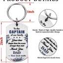 8 x Dad Christmas Gifts from Daughter son - Cool Birthday Father's Day Christmas Gift Idea for Dad - Meaningful Engraved Stainless Steel Keychain Keyring for Father Daddy Papa Presents