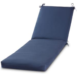 Greendale Home Fashions Outdoor Reversible Chaise Lounge Chair Cushion, Midnight