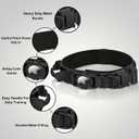 Tactical AirTag Dog Collar - Heavy Duty, Adjustable GPS Collar Compatible with Apple AirTag, with Holder & Control Handle for Medium/Large Dogs [ Black, XL ]